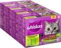 Produktbild: WHISKAS 7+ Senior Katzenfutter Nassfutter - Fleisch & Fisch in Sauce 48 x 85 g