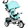 Produktbild: Dreirad 6-in-1 Dreirad mit Schubstange, Kinderdreirad mit abnehmbarem Sonnendach - Grün