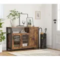 Produktbild: VASAGLE Sideboard Küchenschrank, Kommode, 110 x 33 x 75 cm, mit 3 Türen - Braun/Schwarz