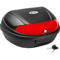 Produktbild: tectake® Motorradkoffer Matze Volumen 48 l, Platz für 2 Helme kleiner und großer Reflektor - Schwarz