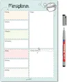 Produktbild: Menüplaner in DIN A4 I Whiteboard Essensplaner für die ganze Woche I abwischbar I türkis I mit magnetischer Rückseite I dv_524