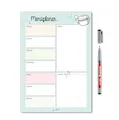 Produktbild: Menüplaner magnetisch DIN A4 I Whiteboard Essensplaner Woche abwischbar I Speiseplan Wochenplaner abwischbar türkis I Mit magnetischer Rückseite I dv524