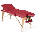 Produktbild: Mt 500 Massagetisch 210 Cm 200 Kg Klappbar Feinzellschaum Tasche Rot - Klarfit