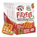 Produktbild: Lenny & Larry's - Fitzels Protein Pretzels (8 x 85g) – Pizza Palooza – 20g Eiweiß pro Portion – Protein-Brezeln mit Pizzageschmack – Vegan – Ideal für unterwegs oder nach dem Training