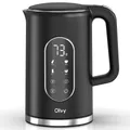 Produktbild: Olvy Wasserkocher mit Temperatureinstellung 1,7L – LCD-Display, 2200W, BPA-frei, Warmhaltefunktion, Kalkfilter, Temperaturwahl 40–100°, Edelstahl