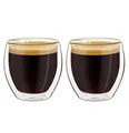 Produktbild: Creano doppelwandige Espressotassen, 2er-Set 100ml, Mokkatassen, Thermo-Gläser mit Schwebe-Effekt