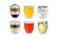 Produktbild: Creano Teeglas Thermoglas 6er-Set “bauchig” 250ml, Borosilikatglas, 2 Gläser