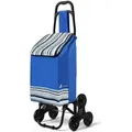 Produktbild: VOUNOT Einkaufstrolley Klappbar mit 6 Räder, Treppensteiger 32L, Blau - Blau