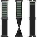 Produktbild: Spigen Armband WBF1 Armband für Apple Watch 44 / 45 / 46 / 49 mm - Schwarz und Grün (49 mm, Fabric, Nylon) (AMP10223)