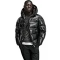 Produktbild: REPUBLIX Winterjacke JORDI Herren Glanz Puffer Winter Jacke für Männer mit Kapuze schwarz XXL