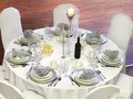 Produktbild: Tischdecke weiss weiß Rund Ø280cm Hochzeit Party Catering 100% Polyester