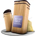 Produktbild: Müllsackständer Bambus – Gelber Sack Ständer 80L Mülleimer Quadratisch - Tropi®