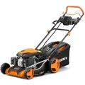 Produktbild: Fuxtec - 4in1 Benzin Rasenmäher Fx-rm5196es Mit E-start - 6ps/4,4kw 51cm Schnittbreite & Höhenverstellung 25mm-75mm 4-takt Mit Hinterradantrieb - 60l Grasfangkorb, Mulchfunktion & Seitenauswurf