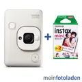 Produktbild: Fuji Instax Mini LiPlay misty white Sofortbildkamera Fujifilm mit 2 Mini Filmen