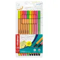Produktbild: (0,69€/Stück) Neon 10er Set Stabilo Fineliner und Fasermaler