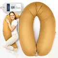 Produktbild: Stillkissen 190x30 XXL Seitenschläferkissen Schwangerschaftskissen Bio Baumwolle