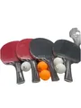 Produktbild: Sportout Tischtennis Set Neon 4 Tischtennisschläger 5 TT Bälle Tasche  Ping Pong