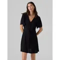 Produktbild: Vero Moda Minikleid VMALBA SS SHORT DRESS WVN NOOS Viskose, slim fit schwarz XL (42/44)