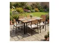 Produktbild: Juskys Akazienholz Gartengarnitur Rhodos - Tisch, 6 Stühle & Auflagen - Gartenmöbel Set - Holz Möbel
