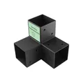 Produktbild: CLIP'N'SHADE Pfostenträger 100x100 Y- Eckverbinder 3-Wege für Holzpfosten | Balkenschuhe 10x10 verzinkt & pulverbeschichtet | Pfostenverbinder für Pergola, Carport, Terrassenüberdachung
