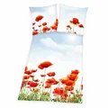 Produktbild: Bettwäsche Set 2 tlg. Mohnblumen 155x220 Übergröße