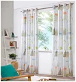 Produktbild: heimtexland ® Vorhang Kindergardine Skandi Leinen Optik Natur Bunt Deko Gardine Kinderzimmer Transparent Typ755 Ösenschal HxB 245x135 cm