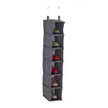 Produktbild: Hängeregal Kleiderschrank 6 Fächer Stoff HBT 99x15x30 cm 2 Haken schmale Schu...
