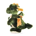 Produktbild: Steiff Raudi Drachenjunge - 17 cm - Kuscheltier für Kinder - Plüsch Drache stehend - weich & waschbar - grün / orange (015076), Khaki