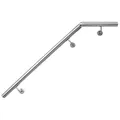 Produktbild: Handlauf aus Edelstahl mit Winkel 100 cm Gelenkverbinder Rohrverbinder Treppengeländer Geländer für Treppe 4,2 cm Wandhandlauf Wand Treppe V2Aox