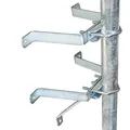 Produktbild: Premium X Mauerhalter 10cm Stahl verzinkt SAT Wandabstandshalter Wandbefestigung Stangenbefestigung Masthalter Wand für Mast bis Ø 60mm Halterung Satellitenschüssel Antenne