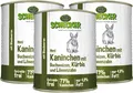 Produktbild: 3 x 820 g - Schecker Nassfutter - Hundemenü - 71 % Kaninchen  Buchweizen, Kürbis  - getreidefrei