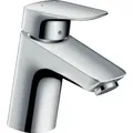 Produktbild: hansgrohe Logis - Waschtischarmatur ohne Ablauf, Wasserhahn Bad mit Auslauf Höhe 67 mm, Mischbatterie Waschbecken wassersparend (EcoSmart), Chrom, 71071000