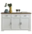 Produktbild: Sideboard Kommode Anrichte Highboard Mehrzweckschrank 3 Türen Schubladen Weiß