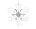 Produktbild: Kaemingk Christbaumschmuck, Anhänger XL Schneeflocke Kunststoff 21cm 1 Stück