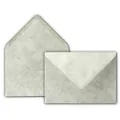 Produktbild: 50x Brief-Umschläge in Marmor Hellgrau - 80 g/m² - Kuverts in DIN B6 Format 12,5 x 17,6 cm - Nassklebung ohne Fenster