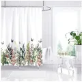 Produktbild: M&W DAS DESIGN Duschvorhang M&W DAS DESIGN Duschvorhang bunt Garten grüne Pflanzen Flora Textil Breite 240 cm 240 cm x 200 cm