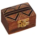 Produktbild: Orientalische Aufbewahrungsbox mit Deckel | Orientalischer Schmuckkästchen für Mädchen und Damen zur Schmuckaufbewahrung | Marokkanische kleine Schatulle Box aus Holz (Dajat)