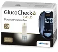 Produktbild: GlucoCheck GOLD - 50 Blutzuckerteststreifen zur Kontrolle des Blutzucker-Wertes - Anwendbar mit dem GlucoCheck GOLD Blutzuckermessgerät