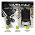 Produktbild: Juskys 3in1 Einkaufstrolley für Treppen - 56 L, modern & klappbar - Treppensteiger Trolley Schwarz