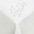 Produktbild: DecoHomeTextil Leinen Optik Tischdecke, Rechteckig 110 x 140 cm Weiß, wasserabweisend, fleckenabweisend, abwaschbar, Lotuseffekt, bügelfrei