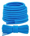 Produktbild: Stepace 2 Paar Premium Schnürsenkel runde reißfest Schuhbänder für Turnschuhe Laufschuhe Arbeitsschuhe Wanderschuhe und Trekkingschuhe, ca. 4,5 mm Durchmesser, 80 cm - 180 cm Länge Blau 140