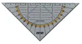 Produktbild: Herlitz Geometriewinkel, Kunststoff, transparent, Hypothenuse, 16 cm, 3 Stück