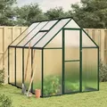 Produktbild: vidaXL Gewächshaus mit Fundamentrahmen Grün 224x169x195 cm Aluminimum