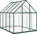 Produktbild: vidaXL Gewächshaus mit Fundamentrahmen Grün 224x169x195 cm Aluminimum