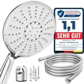 Produktbild: TESTSIEGER  Duschkopf mit Schlauch und Halterung  Brausekopf für Dusche & Ba...