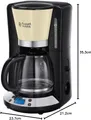 Produktbild: Filterkaffeemaschine  Russell Hobbs Colours Plus+ Creme 1100W Glaskanne