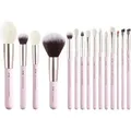 Produktbild: Jessup Makeup Pinsel Set 15pcs Rosa beschriftet für Foundation Puder Definer Highlight Liner Eyeshadow (Foundation) (6971093062920)