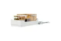 Produktbild: tesa Küchenorganizer-Set Schubladen Organizer Küche, nachrüstbar, ausziehbar, selbstklebend, (Pull Out ausziehbare Küchen-Schublade, 2x Auszugsschienen, 1x Regalboden, 5x Powerstrips-Blätter, uvm., 8-tlg., inkl. Bodenauszug mit 15 Powerstrips & Andrückhilfe), ohne Bohren, 55x30 cm, Teleskopschublade, Schubladenschienen, Pantry