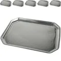 Produktbild: Papstar Servierplatte 85068, 35 x 26cm, Aluminium silber, eckig, 5 Stück