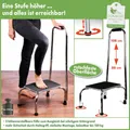 Produktbild: Vital Comfort Trittstufe mit höhenverstellbarem Haltegriff, chrom, 88 - 108 cm